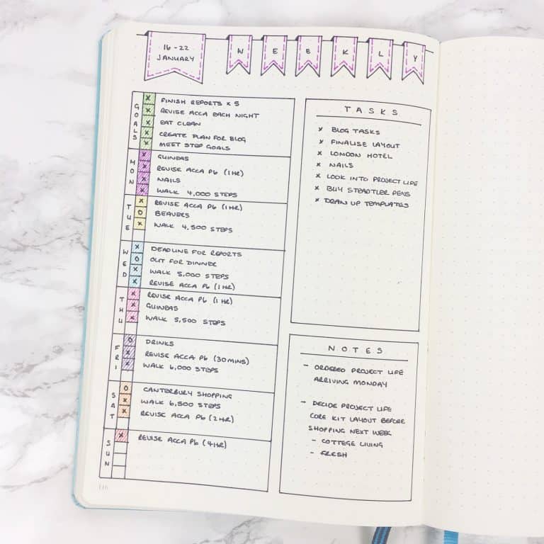 13 Bullet Journal Weekly Spread Ideas You Should Copy